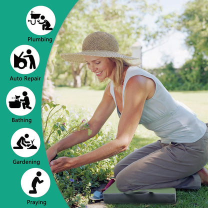 KI Store Garden Kneeling Pad Memory Form Knee Cushions for Gardening Extra Thick Knee Pad Water Resistant Prayer Pillow for Work Yoga Physical Therapy Olive Green