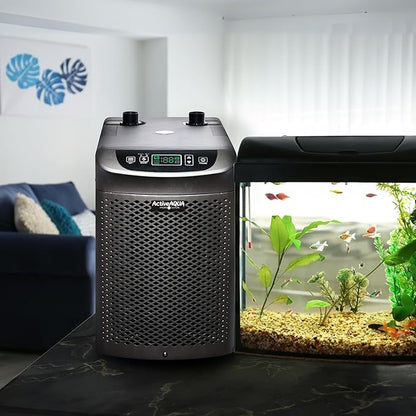 ACTIVEAQUA Hydroponic Water Chiller Cooling System with Remote Control and Freestanding Mounting Type for Home and Kitchen, Black