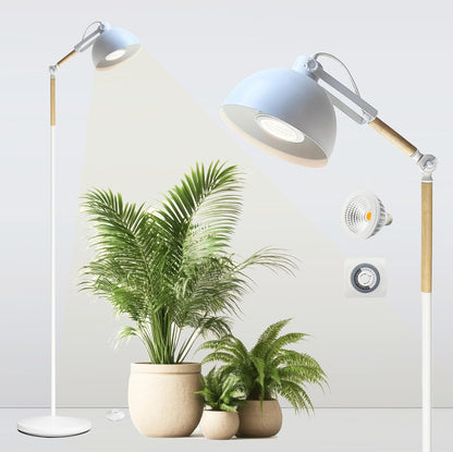 LED Grow Light for Indoor Plants, 20W Adjustable Standing Grow Lamp with Rotatable Head, Foot Switch & External Timer, Full Spectrum, Energy-Efficient & 97+ CRI for Thriving, Lush Growth