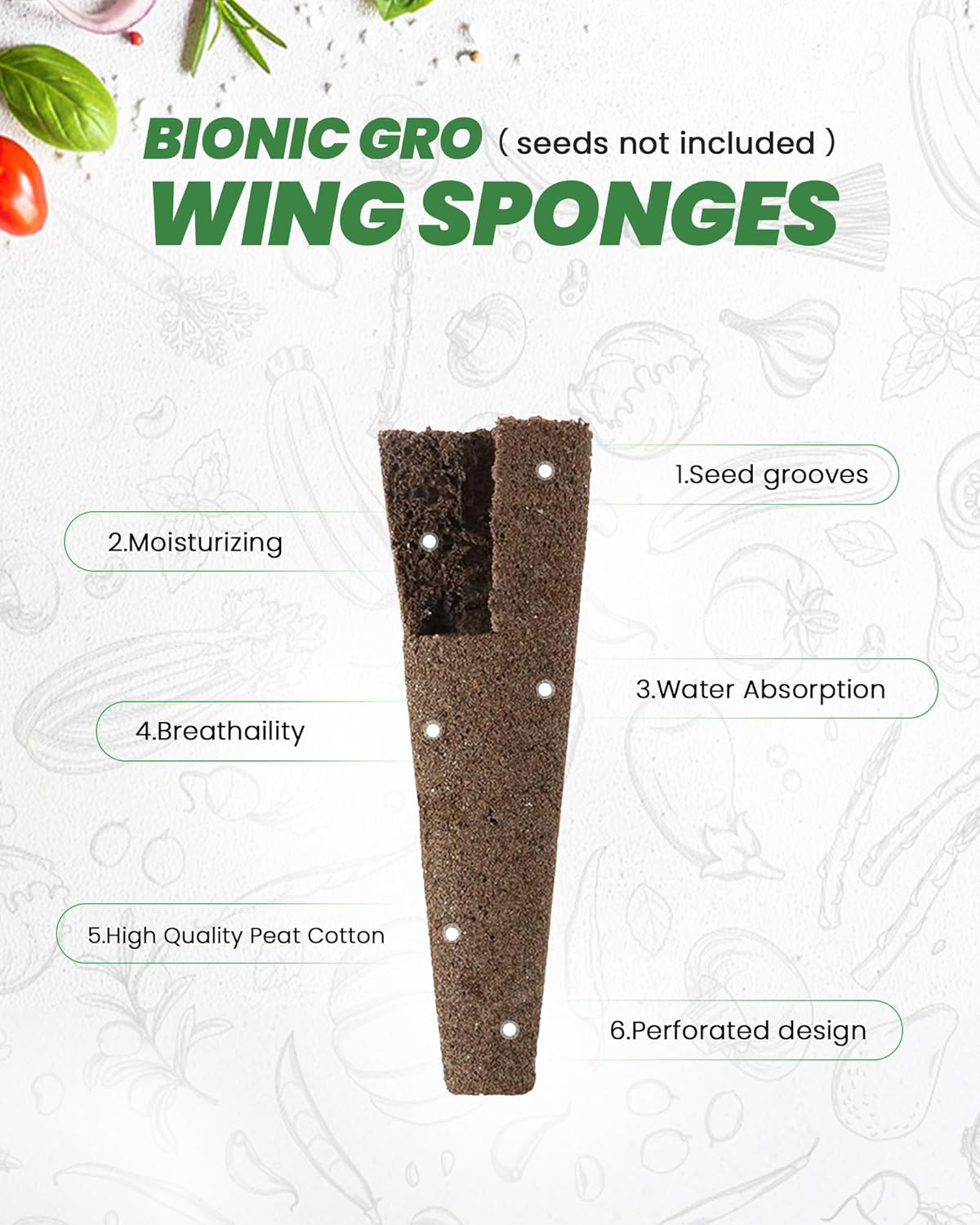 RAINPOINT 100 Pack Grow Sponges for Hydroponics - Hydroponic Sponges for Aerogarden and All Brand - with 100 PCS Planting Cotton, 100 PCS Light-Blocking Paper, 1 PCS Tweezers