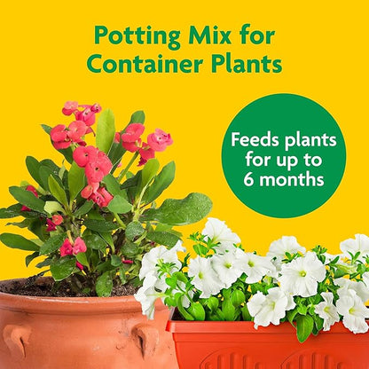 Miracle-Gro Potting Mix, For Container Plants, Flowers, Vegetables, Shrubs, Annuals, Perennials, Feeds up to 6 Months, 8 qt., 2-Pack