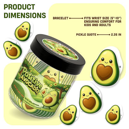 Positive Avocado Jar - 60 Affirmation Cards, Emotional Support Avocado, Avocado Gifts, Avocado Gifts for Women, Inspirational & Mental Health Gifts, Good Luck Gifts For Teens, Women, Friends