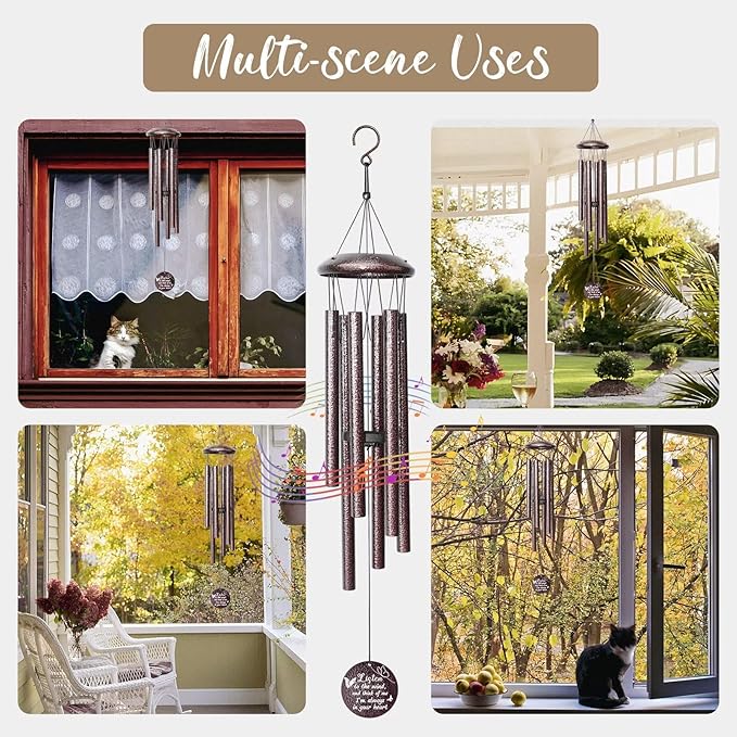 Memorial Gifts for Loss of Love one, 25''Memorial Wind Chimes Sympathy Gifts, Bereavement, Condolence, Remembrance Gifts,Windchimes in Memory of Love one