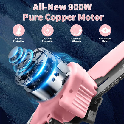 Mini Chainsaw with 2×24V Battery Powered Electric Chain Saw,chain saw are suitable for cutting wood and trimming branches,Mini Chainsaw Cordless With three chains