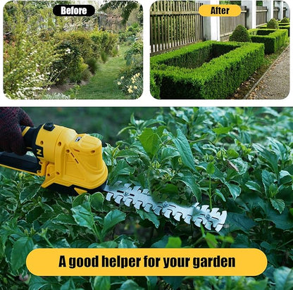 Cordless Hedge Trimmer, Grass Trimmer, 2 in 1 Handheld Electric Bush Trimmer Compatible with Dewalt 20v Battery (No Battery), Grass Trimmer, Bush Trimmer & Grass Shears