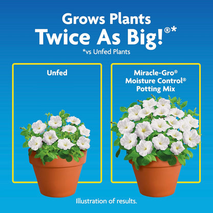 Miracle-Gro Moisture Control Potting Mix, For Container Plants, Protects against Over- and Under-Watering, 6 qt.