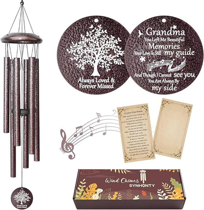 Memorial Gifts for Loss of Grandmother, 25''Memorial Wind Chimes for Loss of Grandma,Sympathy Gifts for Loss of Grandmother, Bereavement, Condolence, Remembrance Gifts,Windchimes in Memory of Grandma
