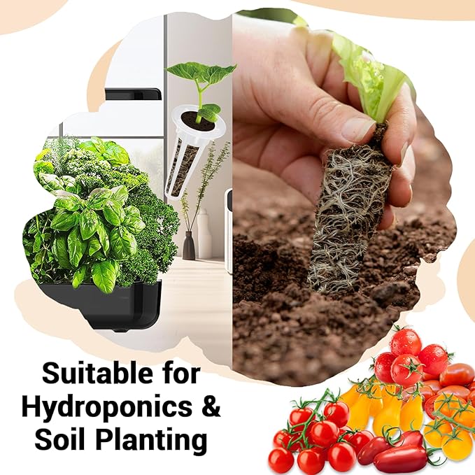 Tomato Seed Pod Kit, Grow Anything Kit for All Hydroponics Growing System, 14 Pods with 500+ Heirloom Tomato Seeds of Red & Golden Cherry Tomato/Roma Tomato/San Marzano Tomato/Yellow Pear Tomato