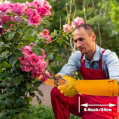 Long-Gardening-Gloves for Women/Men - Thorn Proof Rose Pruning Gloves Heavy Duty Gauntlet-M