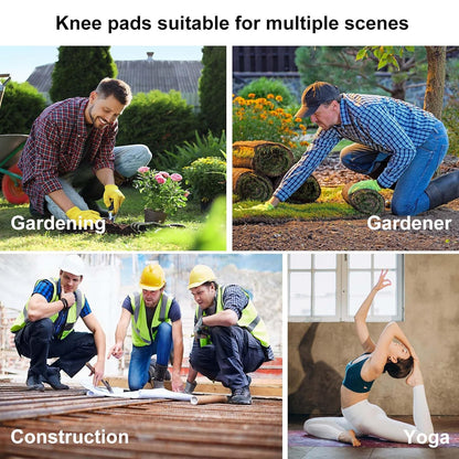 Gardening Knee Pads for Men/Women, Comfortable Keenpads for Weeding Landscaping Painting House Cleaning Scrubbing Floors, Adjustable Lightweight Soft Knee Pad for Outdoor/Indoors Work, Gray XL (1 Pair)