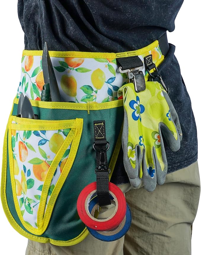 KUNN Garden Tool Belt for Women,Waist Pouch Apron with Pockets for Gardening,Florists