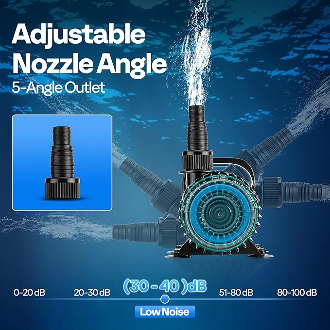 VIVOHOME Electric 175W 3000GPH Submersible Water Pump for Koi Pond Pool Waterfall Fountains Fish Tank and Aquarium