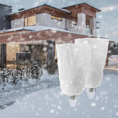 Alpurple 6 Packs Winter Zipper Plant Covers - 47" X 31.5" Warm Plant Protection Cover Bags, Frost Cloth Blanket Protecting Fruit Tree Potted Plants from Freezing Animals Eating