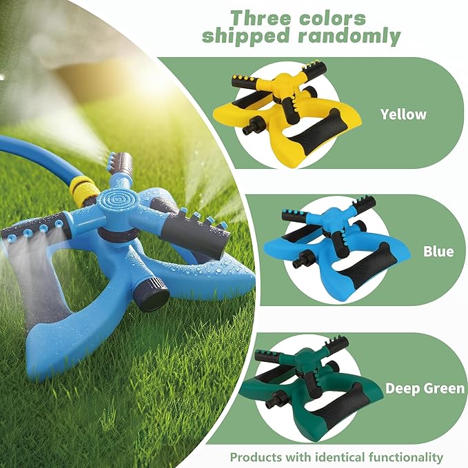 Sprinkler for Yard Rotary Garden Sprinkler, Large Coverage Lawn Watering System for Yards（Suitable for DN: 1/2 inch Pipes）