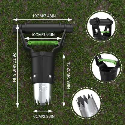 Gardtech Sturdy Bulb Planter, 5 inches Depth Hand Bulb Planting Tool, Heavt Duty Stainless Steel Garden Soil Release Tool & Transplanter for Plants Seeds and Digging Tulips