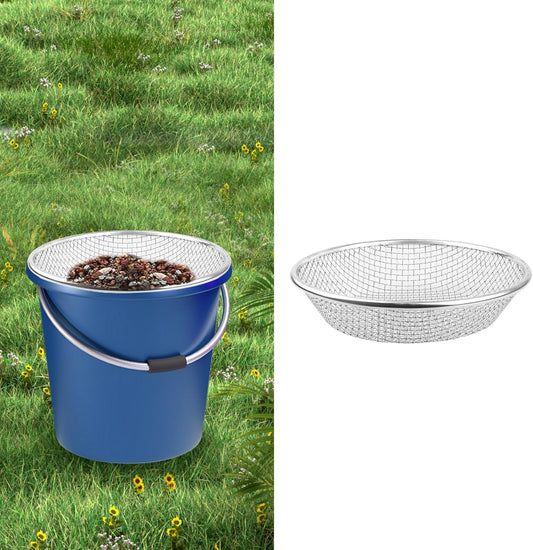 Soil, Sand, and Compost Sifter for Gardening – Sieve for Rocks, Dirt, and Organic Material – Fits 5-Gallon Buckets-1/4 in Aperture