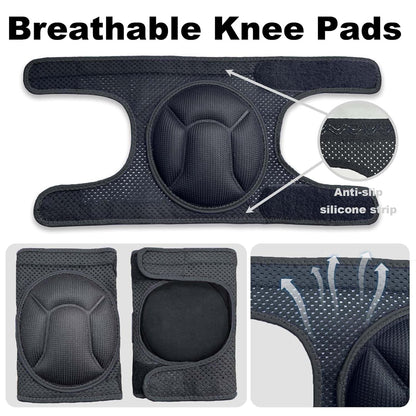 Men/Women Knee Pads for Working Flooring Crawling, Comfortable Gardening Pad for Cleaning Floors, Soft Protective Housekeeping Kneepads for Adult Youth, Non-slip Foam Kneeling Cushions, Black S (1 pair)