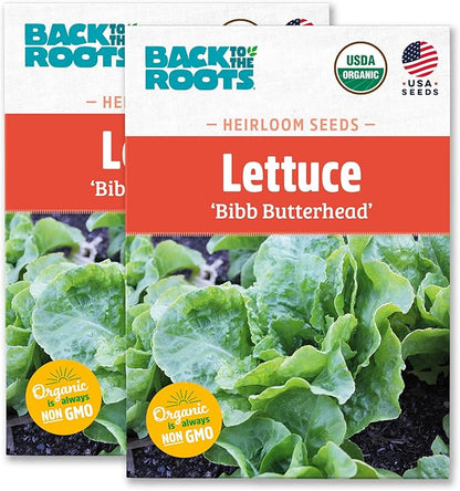 Back to The Roots 100% Organic Heirloom Seeds - Bibb Lettuce Value Pack (840mg Total)