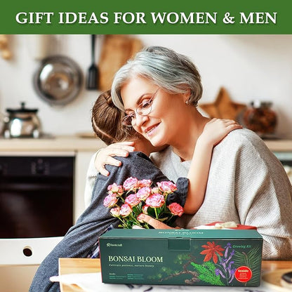 5 DIY Bonsai Tree Kit for Beginners, Complete Indoor Gardening Starter Kit with Seeds, Soils, Pots & Tools, Unique Birthday Gifts Ideas for Women, Men