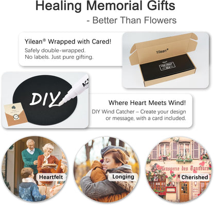 Memorial Wind Chimes for Outside Deep Tone 32" Windchimes Outdoors Decor Sympathy Wind Chimes for Loss of Loved One with Wind Catcher for Garden Patio Balcony and Home Best Gift