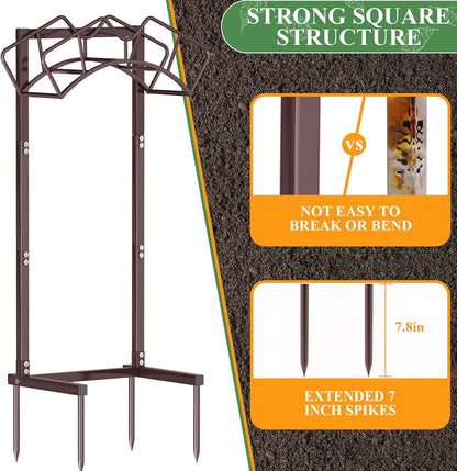 Super Stable Garden Hose Holder, Detachable Water Hose Holders Hose Storage Hold 160-Feet Hose, Water Hose Holder for Outside, Yard, Lawn, Farm (Bronze)