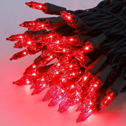3 Pack Red Christmas String Lights, 100 Count Each, Incandescent Mini Christmas Lights, Connectable Xmas Tree Light for Indoor Outdoor Garland Birthday Holiday Wedding Festival Party