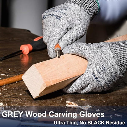 Dowellife Level 5 Cut Resistant Work Gloves for Men & Women, PU Coated Breathable Gardening Gloves, Thin Flexible Firm Grip