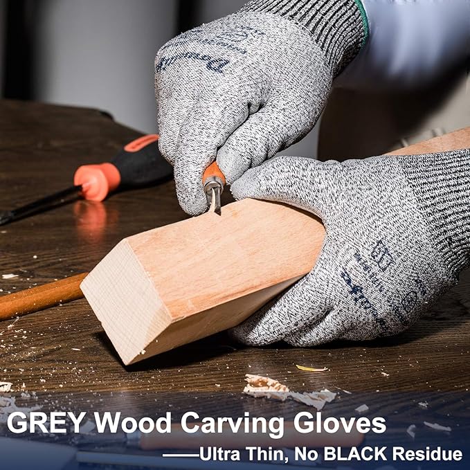 Dowellife Level 5 Cut Resistant Work Gloves for Men & Women, PU Coated Breathable Gardening Gloves, Thin Flexible Firm Grip