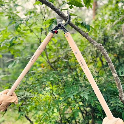 Heavy Duty Tree Lopper – 30" Long Reach Tree Branch Cutter with Hickory Wood Handles | Professional Arborist Pruning Tool Made in USA
