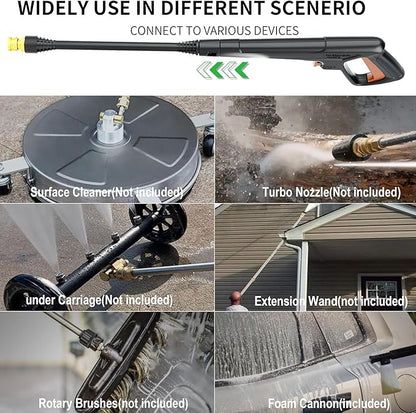 2025New Pressure Power Washer 4500PSI with 4 Quick Connect Nozzles,Inlet Hose & Filter, Foam Cannon for Cars/Fences/Driveways/Patios/Home Cleaning(Red)