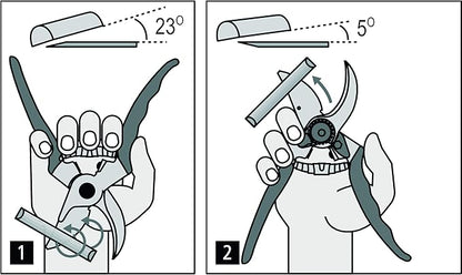Felco F17 Pruning Shears – 7.9" Garden Clippers with Revolving Handle for Left-Handed Users | Hand Pruners for Gardening | Garden Tool Cutter with Forged Aluminum Body, Bypass & Anvil Blades