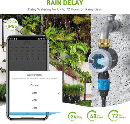RAINPOINT Sprinkler Timer, Bluetooth Water Timer for Garden Hose, Smart Irrigation Controller, APP Remote Control (Bluetooth Connection)