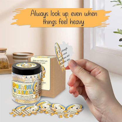 Positive Volleyball Jar With 60 Affirmation Cards – Volleyball Gifts For Women, Men - Teens, Volleyball Party Favors, Volleyball Accessories For Teen Girls, Volleyball Party Decorations