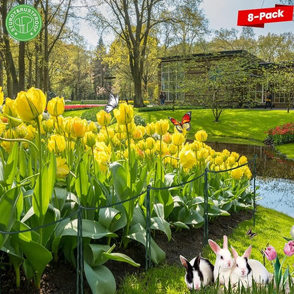 8 Pack Half Round Plant Support Stakes Sets - Strong Plant Support, Versatile Plant Cages, Durable Plant Stakes, Plant Support Rings for Indoor and Outdoor Plants, Such as Peonies, Hydrangeas, Roses