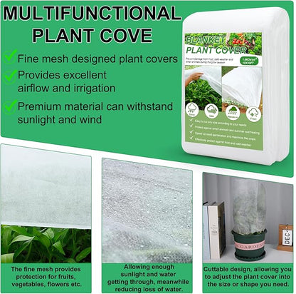 YDSL Plant Cover 10 Ft x 33 Ft Plant Covers Freeze Protection with Ultra Fine Mesh Reusable Floating Row Cover Netting for Plants Vegetables Flowers Fruits Frost Sun Protection 1.06oz/yd²