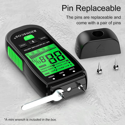 Moisture Meters Digital Wood Moisture Tester Water Leak Detector for Wall,Lumber, building,Firewood,Humidity Tester