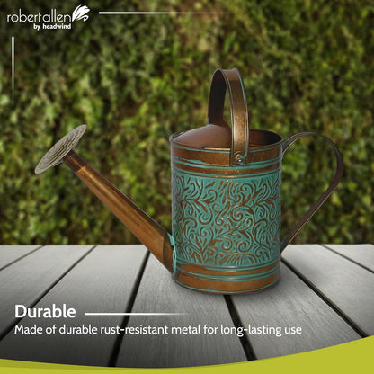 Robert Allen Home & Garden Robert Allen MPT01186, Vintage Copper Morgan Metal Watering Can, 1 Gallon