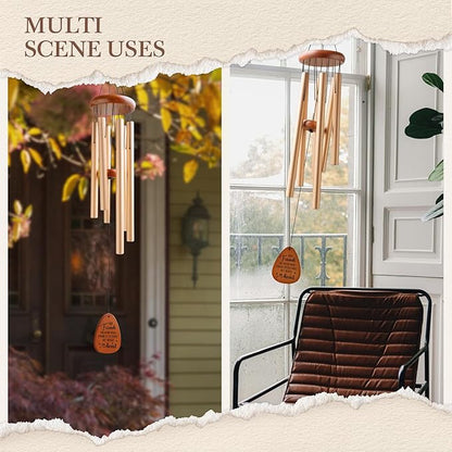 Aurahouse Best Friend Birthday Gifts for Women Men, 36'' Friend Wind Chimes, Bestie Friendship Gifts for Women, Long Distance Gift for Best Friend Woman on Mothers Day