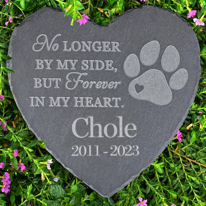 Personalized Dog Memorial Stone - In Memory of Pet Loss Sympathy Gift - Cat Tombstone Headstone With Paw Print