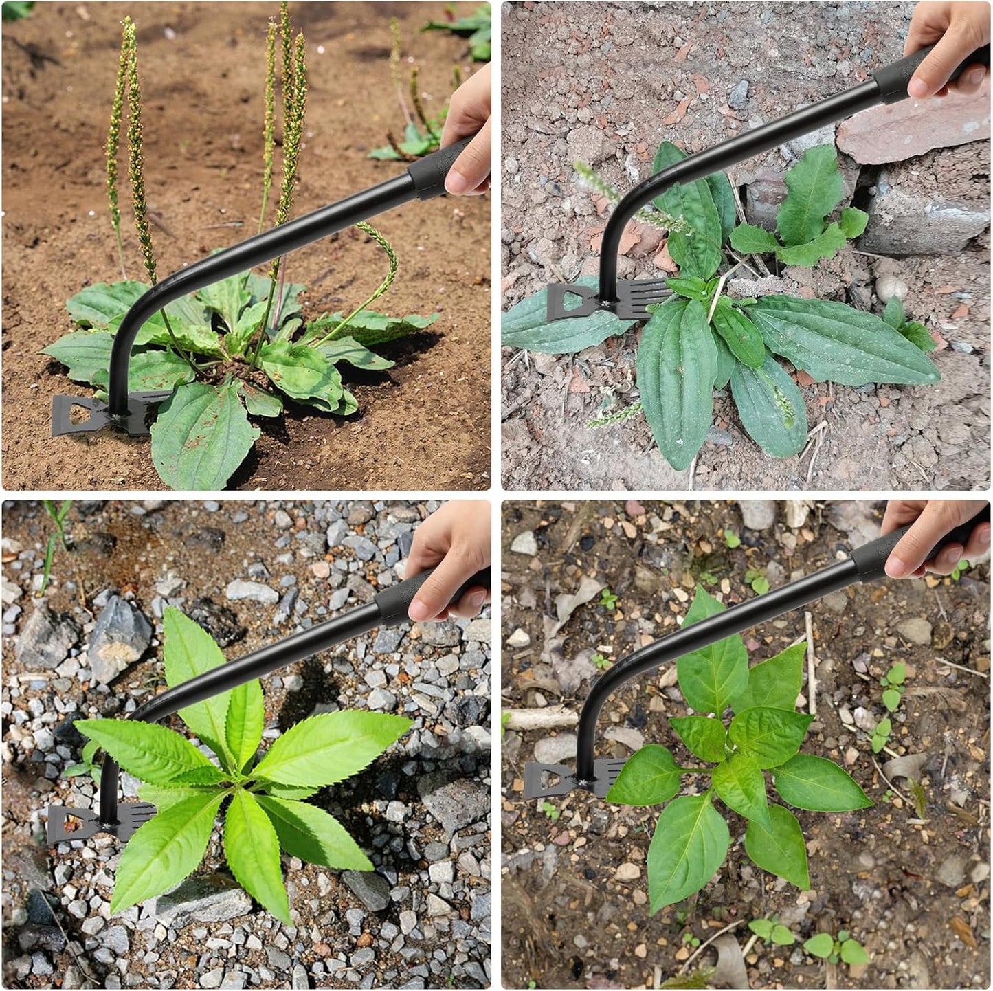 Gardening Hand Weeder Tools, Weeding Artifact Uprooting Weeding Tool, Durable Manganese Steel Hand Weeder Tool, Manual Multifunctional Weeders Gardening Tools for Yard and Garden (6 Teethes)