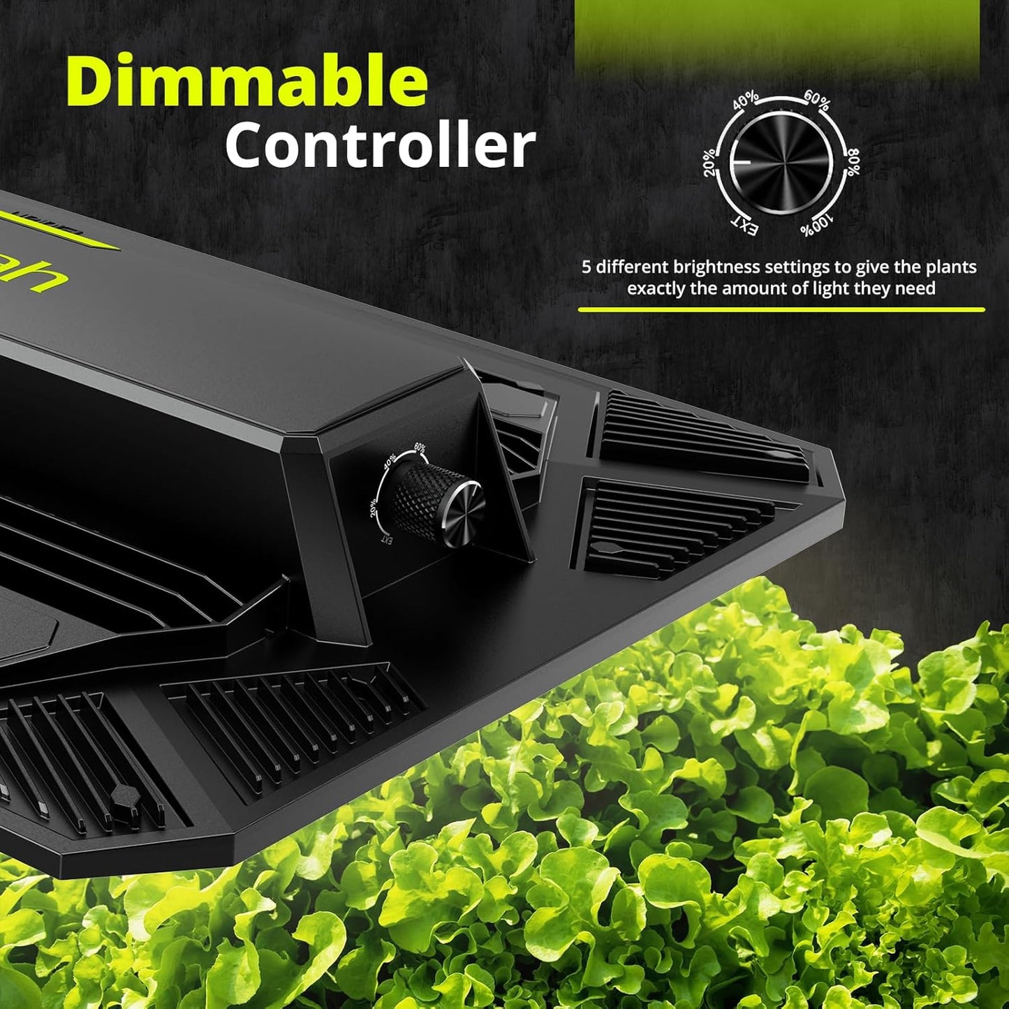 UAP1200 LED Grow Light for Indoor Plants, 120W Plant Lights with Commercial Full Spectrum, Dimmable & High Efficiency & Deeper Penetration Lamps for Seedlings Veg Bloom in 2x2/3x3 Grow Tent