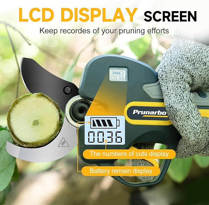 2-in-1 Electric Pruning Shears with Extension Pole 9.2-ft, Professional Electric Tree Pruner Cutter Compatible with Makita 18V Battery Secateurs Cordless 50mm (2 inch) Cutting Heavy Duty Garden Tool