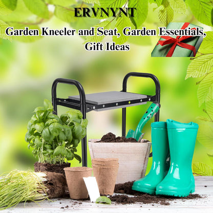 Padded Foldable Garden Kneeler and seat, Sturdy-2 in 1 Garden Stool with Cushion, Portable Gardening Tool for Outdoor use，Ergonomic Stool for Gardening with Durable Support,