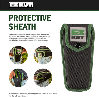 EZ Kut Heavy Duty Pruning Shears Green - with Ratcheting Action Great Garden Hand Tool Clippers Gardening pruners arthritis tools Ratcheting Anvil Hand Pruner Pruning Shears Heavy Duty Since 1988