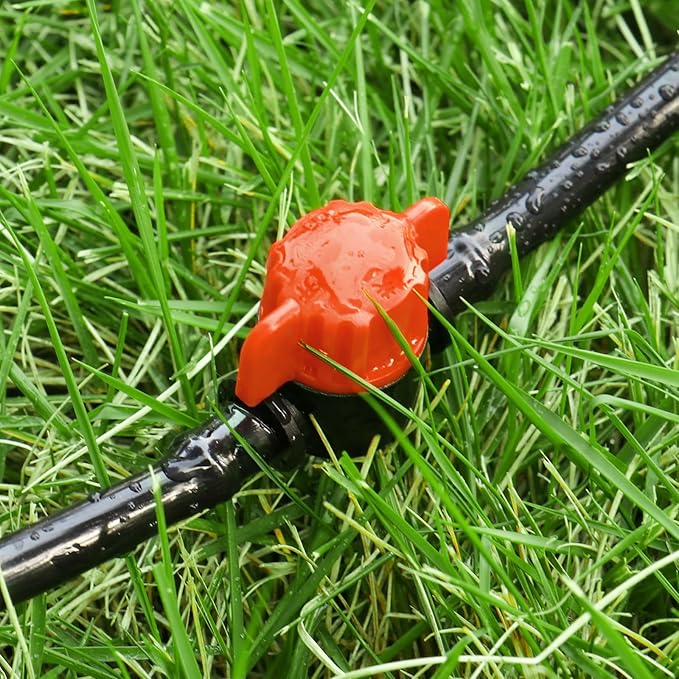 1/4 Inch Drip Irrigation Valves, 35 Pcs Drip Irrigation Shut Off Switch Valves for 1/4" Drip Irrigation Tubing, Water Flow Control Valve Drip Line Cut Off Valve for Drip Sprinkler Garden System