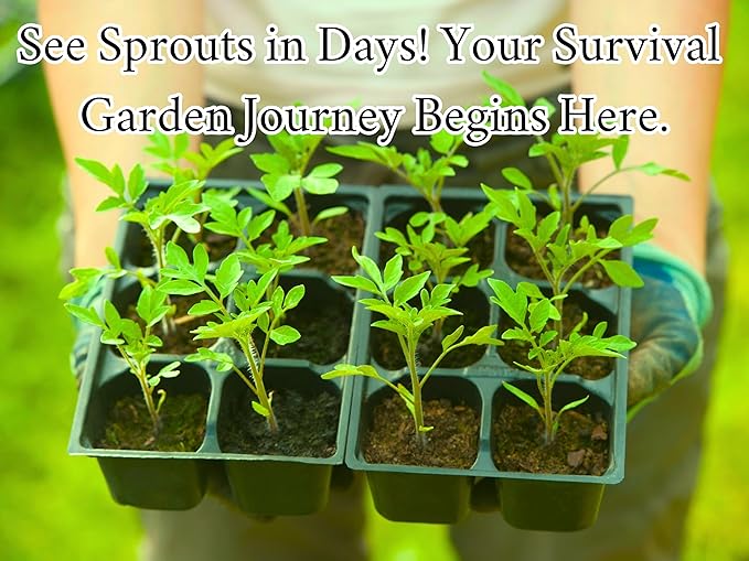 Beginner Survival Seed Vault: 10,000+ Heirloom & Non-GMO Seeds (20 Easy to Grow Varieties) by B&KM Farms