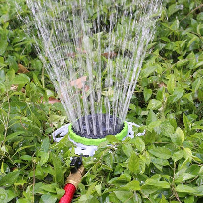 STYDDI Turret Pattern Sprinkler, 8-Pattern Stationary Water Sprinkler on Metal Decorative Base for Watering Small and Large Yards, Lawns, Garden or Odd Shaped Areas, Covers up to 1,225 sq. ft.