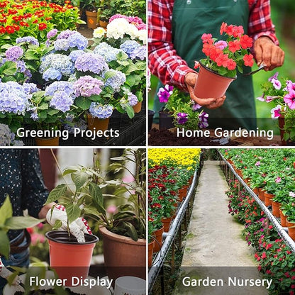 Augshy Plant Pots,40 Pcs 4" Plastic Plant Nursery Seed Starting Pots Nursery Pots for Succulent Seedling Cutting Transplanting