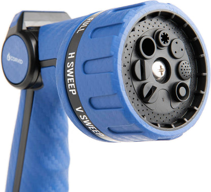 Heavy Duty 8-Pattern Garden Hose Nozzle with Thumb Control, Adjustable High-Pressure Watering Spray Nozzle with Ergonomic Handle - Perfect for Lawn & Garden, Car Wash, Pet Cleaning, and More