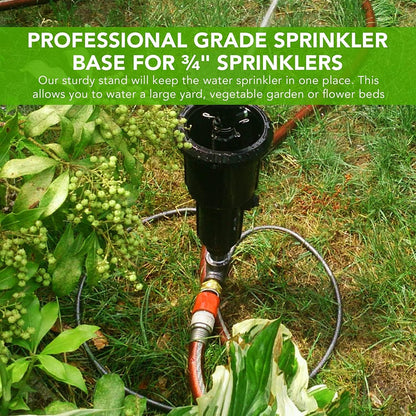 Yard Butler Ring Base Sprinkler Stand - Durable Gardening Supplies for Lawn Care - Sturdy Design for Sprinkler Stability - Water Lawn & Garden Evenly - 3/4" Head